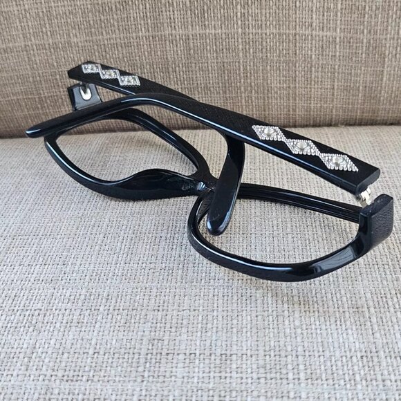 Kirkland Signature Women Glasses/Eyeglasses Frame Crystals Accent Arms CORTESE - Picture 4 of 11